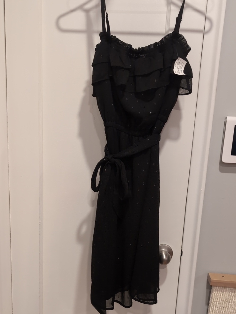 INC International Concepts Black Dress with Ruffle Detail